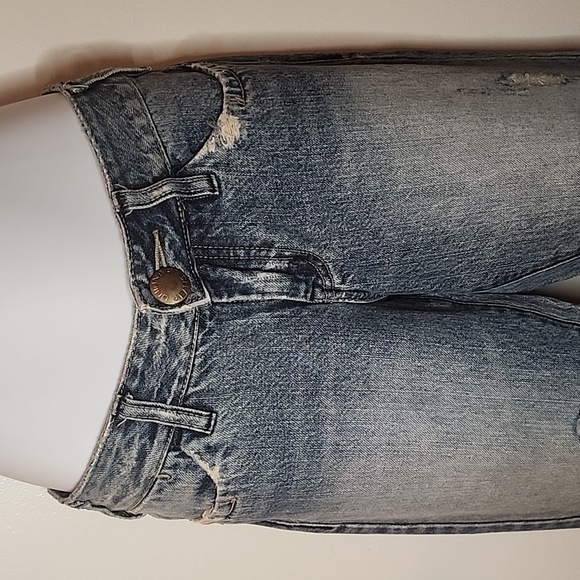 Unionbay Y2K Vintage 90s Flare Leg Distressed Jeans, Size 7 - Picture 5 of 11